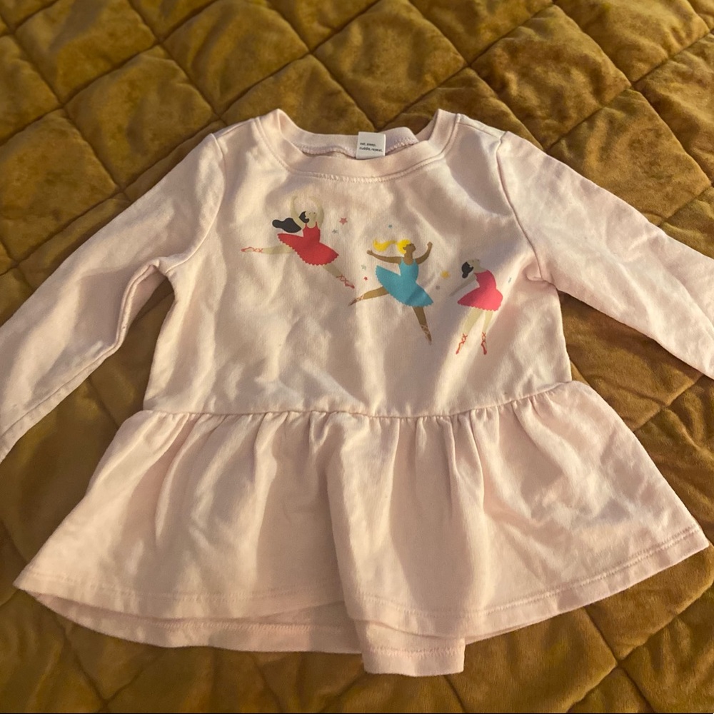 18-24 months baby girl ballerina long sleeve top